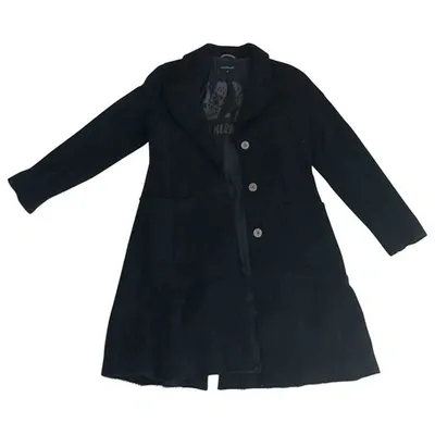 Pre-owned Calvin Klein Wool Coat In Black