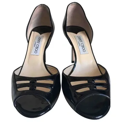 Pre-owned Jimmy Choo Patent Leather Heels In Black