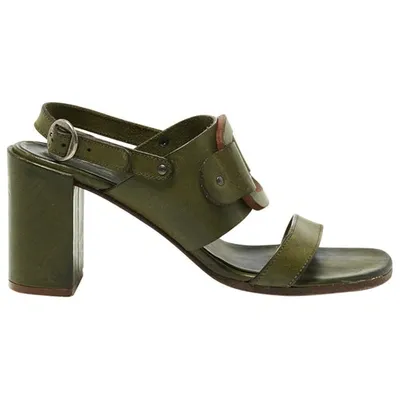 Pre-owned Robert Clergerie Leather Heels In Khaki