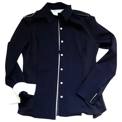 Pre-owned Reed Krakoff Silk Shirt In Navy