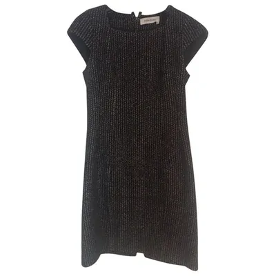 Pre-owned Saint Laurent Wool Mid-length Dress In Black