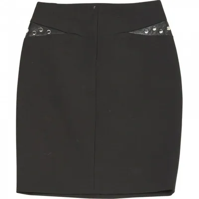 Pre-owned Saint Laurent Wool Mini Skirt In Black