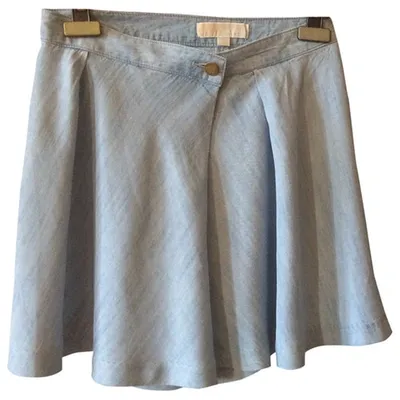 Pre-owned Michael Kors Mini Skirt In Blue