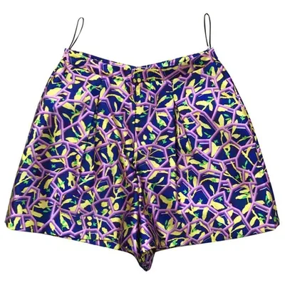 Pre-owned Peter Pilotto Silk Mini Short In Multicolour