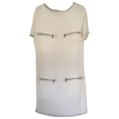 Pre-owned Lanvin Mini Dress In White