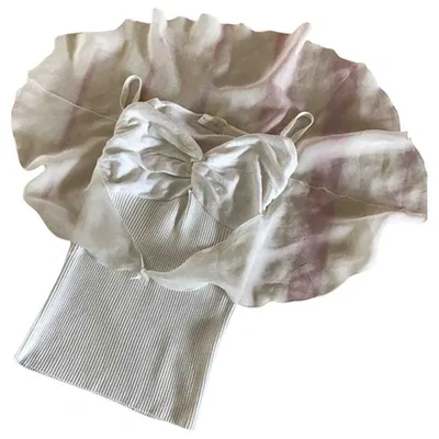 Pre-owned Valentino White Viscose Top