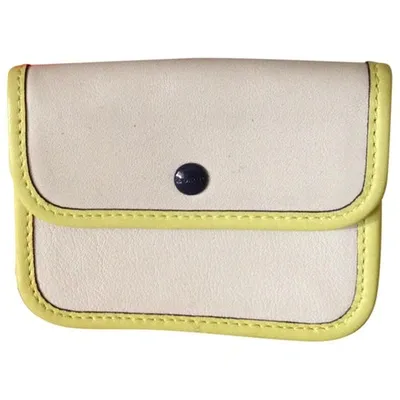 Pre-owned Coach Leather Purse In Beige