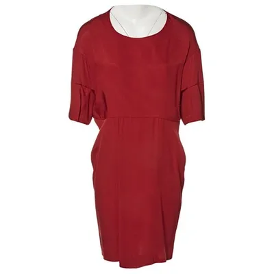 Pre-owned Marni Silk Mid-length Dress In Red