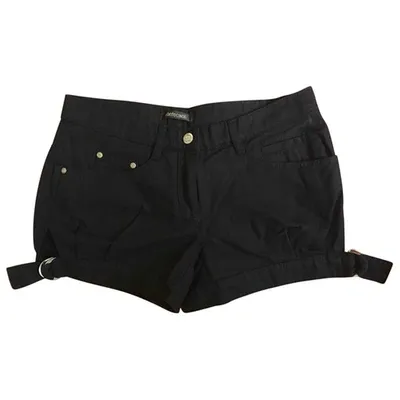 Pre-owned Roberto Cavalli Black Cotton Shorts