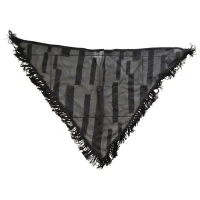 Pre-owned Dolce & Gabbana Silk Neckerchief In Black