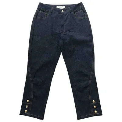 Pre-owned Dior Trousers In Blue