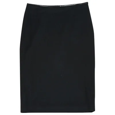 Pre-owned Jil Sander Wool Mid-length Skirt In Black