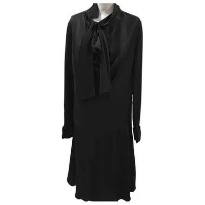 Pre-owned Mulberry Silk Mid-length Dress In Black