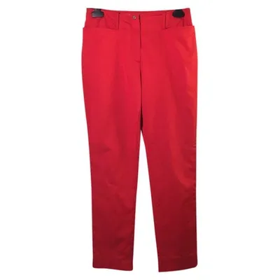 Pre-owned Rabanne Trousers In Red