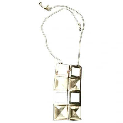 Pre-owned Swarovski Crystal Necklace In Silver