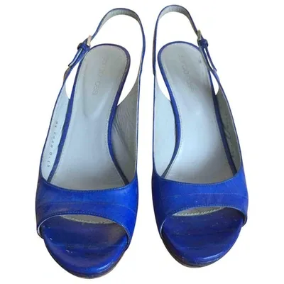 Pre-owned Sergio Rossi Leather Heels In Blue