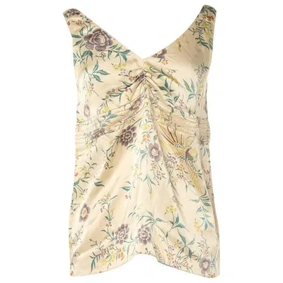 Pre-owned Marni Silk Top In Ecru