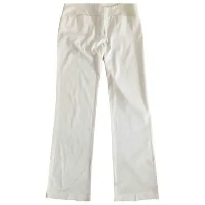 Pre-owned Joseph Straight Pants In White