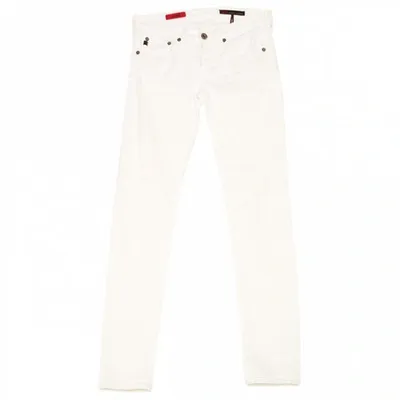 Pre-owned Ag Slim Jeans In White