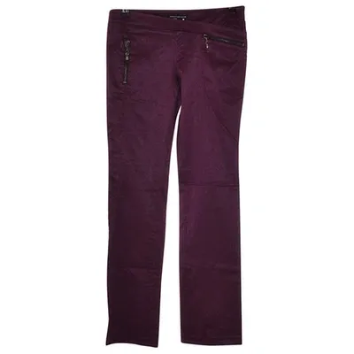 Pre-owned Versace Trousers In Purple