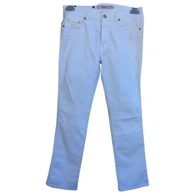 Pre-owned Red Valentino White Cotton - Elasthane Jeans