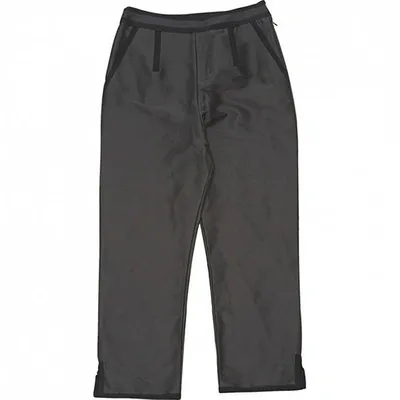 Pre-owned Isa Arfen Straight Pants In Black