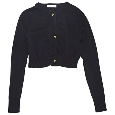 Pre-owned Matthew Williamson Wool Cardigan In Navy