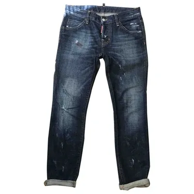 Pre-owned Dsquared2 Blue Cotton - Elasthane Jeans