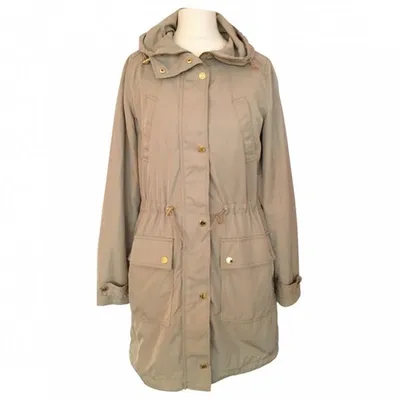 Pre-owned Michael Kors Beige Polyester Trench Coat