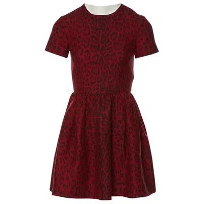 Pre-owned Valentino Wool Dress In Red