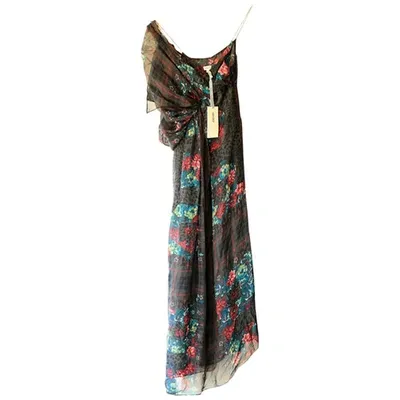 Pre-owned Kenzo Silk Maxi Dress In Multicolour