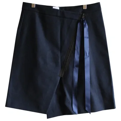 Pre-owned Red Valentino Navy Wool Skirt