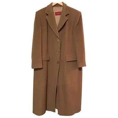 Pre-owned Burberry Wool Coat In Camel