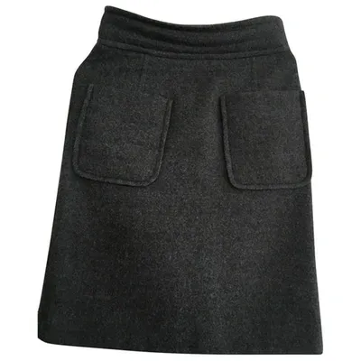 Pre-owned Red Valentino Anthracite Wool Skirt