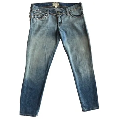 Pre-owned Current Elliott Blue Cotton Jeans