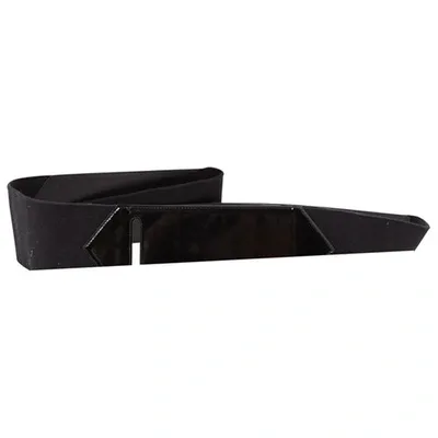 Pre-owned Gucci Patent Leather Belt In Black