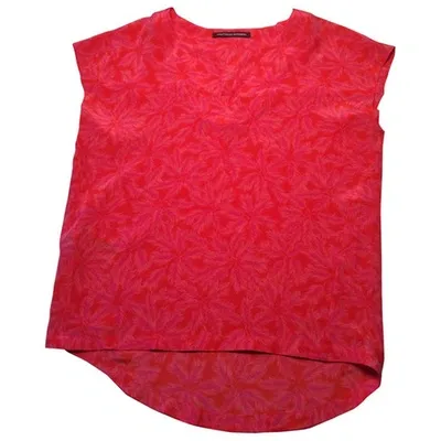 Pre-owned Comptoir Des Cotonniers Silk Blouse In Red