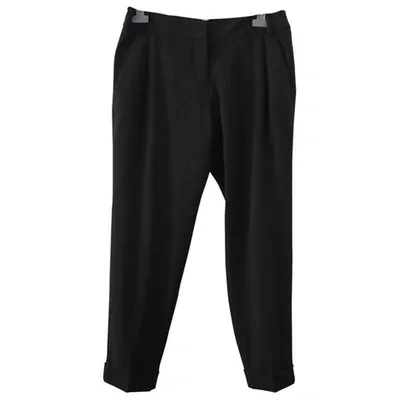 Pre-owned Max Mara Straight Pants In Black