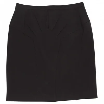 Pre-owned Dolce & Gabbana Wool Mid-length Skirt In Black