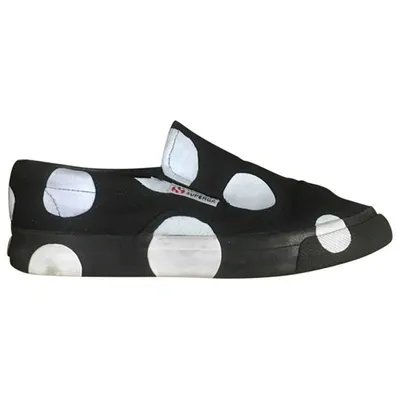 Pre-owned Superga Cloth Trainers In Black