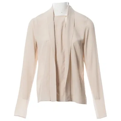 Pre-owned Lanvin Silk Blouse In Beige