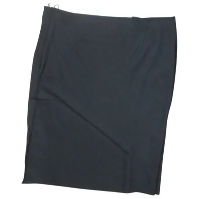 Pre-owned Lanvin Wool Mid-length Skirt In Black