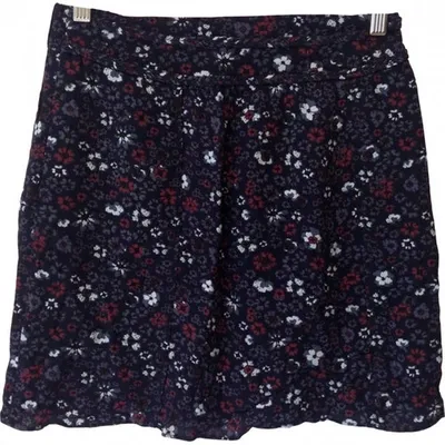 Pre-owned Comptoir Des Cotonniers Mini Skirt In Navy