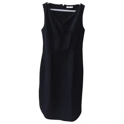 Pre-owned Givenchy Wool Mid-length Dress In Black