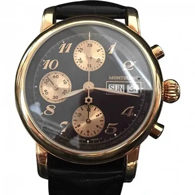 Pre-owned Montblanc Watch In Black