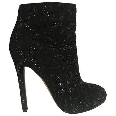 Pre-owned Le Silla Ankle Boots In Black