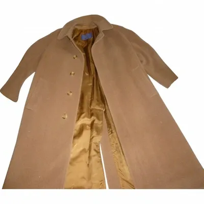 Pre-owned Burberry Wool Coat In Camel