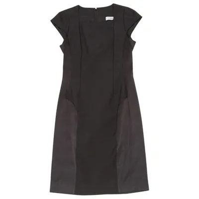 Pre-owned Saint Laurent Wool Mid-length Dress In Black