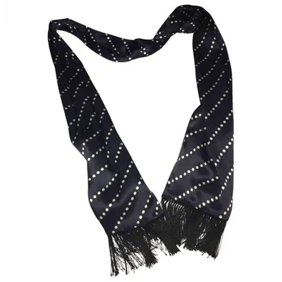 Pre-owned Dolce & Gabbana Silk Neckerchief In Navy