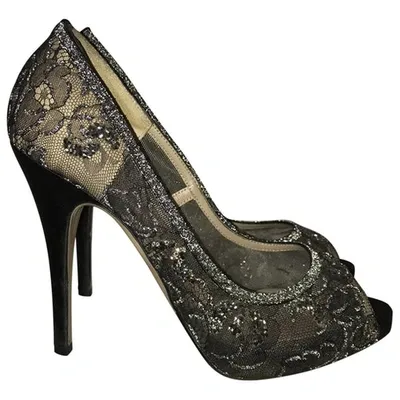 Pre-owned Valentino Garavani Cloth Heels In Black